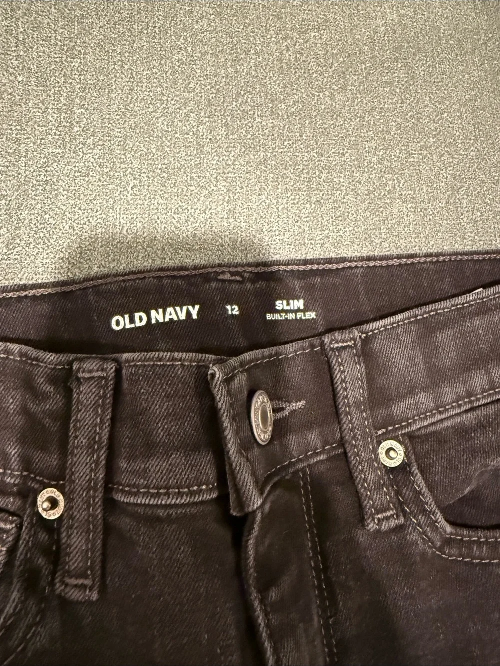 Old Navy Boys Slim Built in Flex Jeans in Black